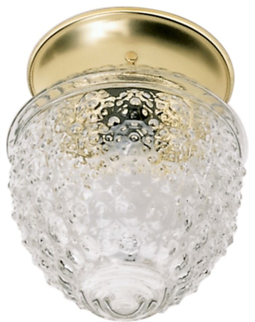 Nuvo 1 Light 6 Ceiling Fixture Clear Pineapple Glass Polished