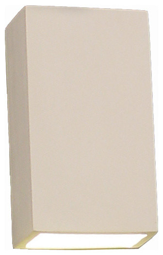 Cole Outdoor Wall Light, Paintable Bisque, Closed Top