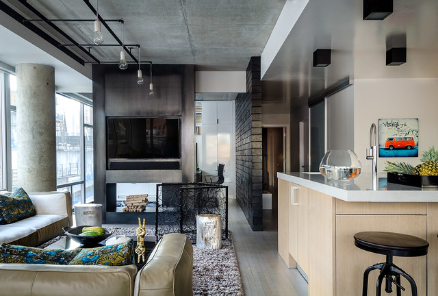 concrete jungle contemporary-living-room