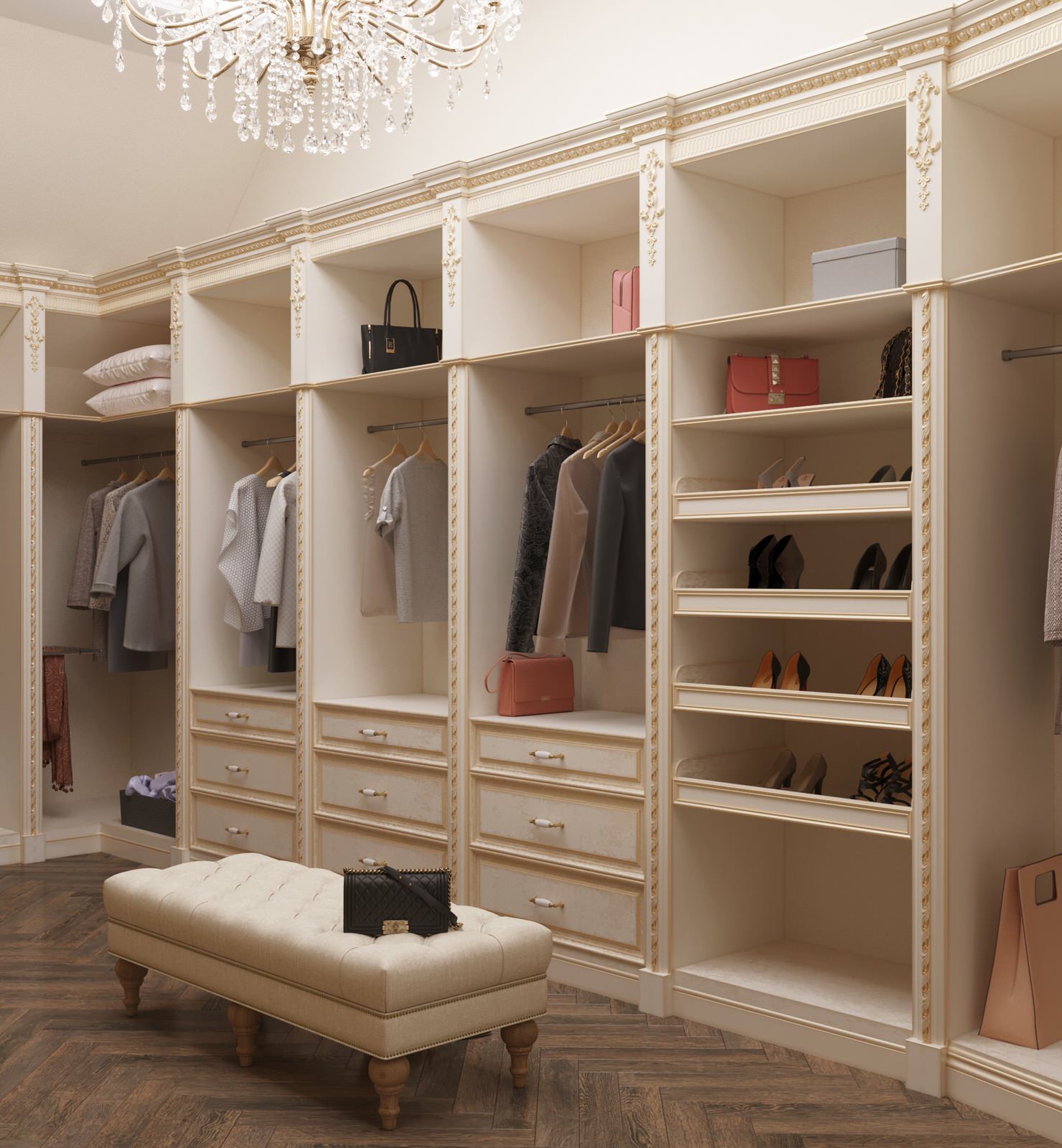 Гардеробная в частном доме