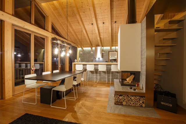 Nest House rustic-living-room