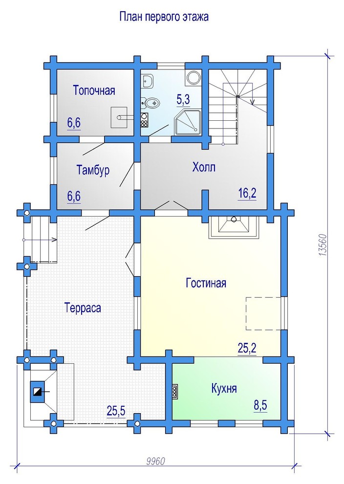 16-055 Жилой дом из оцилиндровки