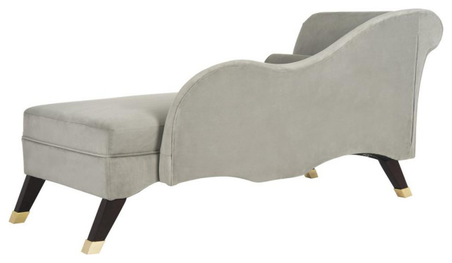 Caiden Velvet Chaise W/ Pillow, Fox6284B