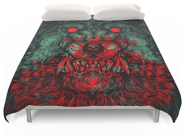 A Wolf In The Shape Of A Girl Duvet Cover Contemporary Duvet