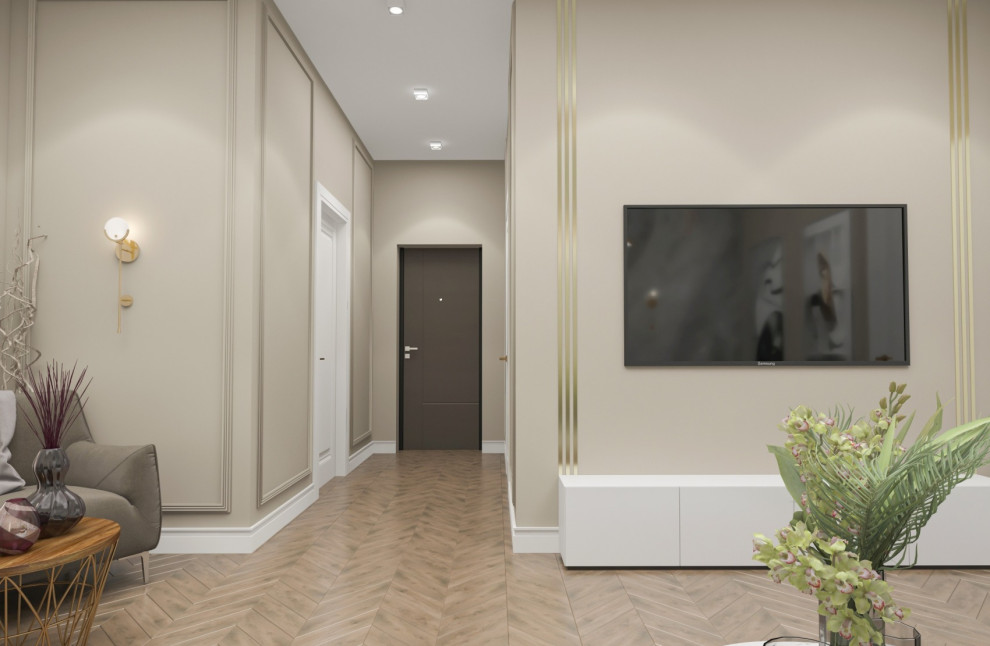 Стильный и выдержанный интерьер в коттедже