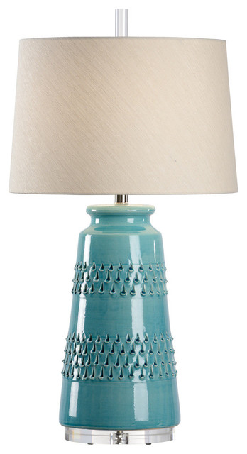 Modern Aqua Ceramic Table Lamp Contemporary Lamps By Modern Aqua Ceramic Table Lamp