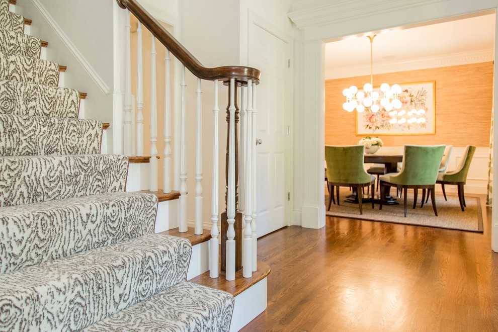 Example of a large transitional entryway design in Boston