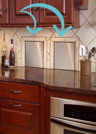 Garbage & Recycling Chute Doors in Kitchen contemporary-kitchen