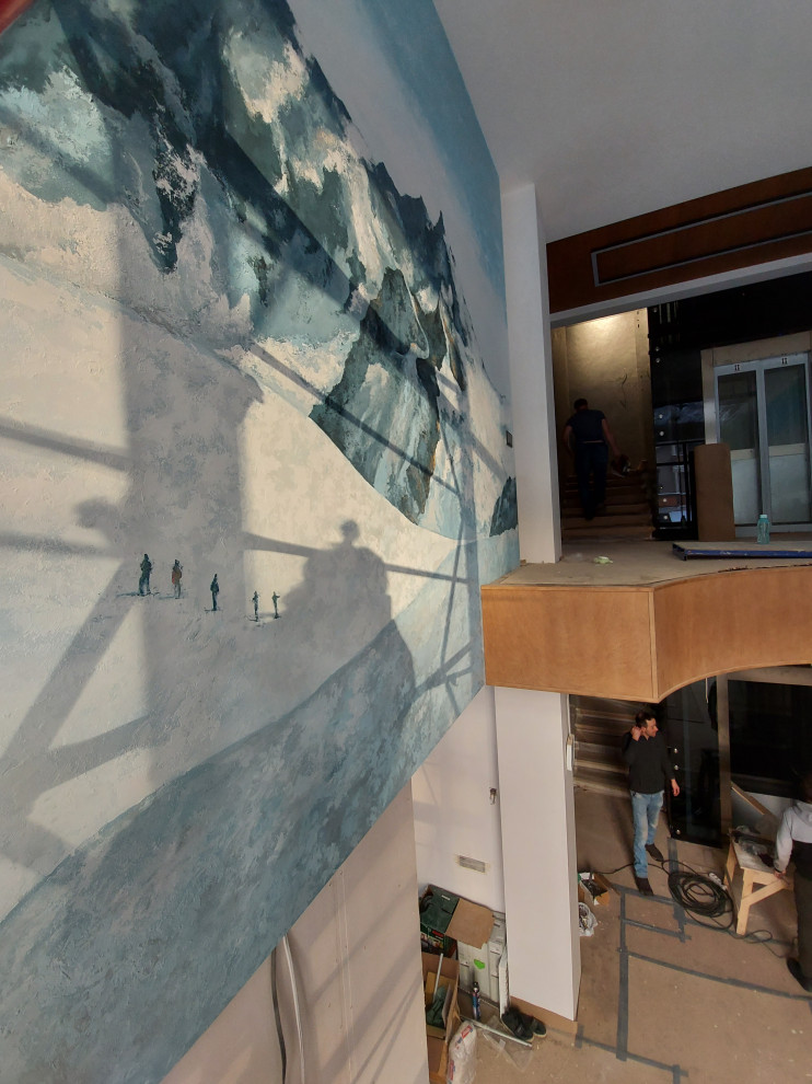 Роспись стены в коттедже г.Екатеринбург