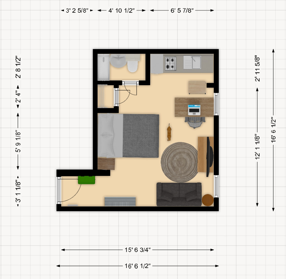 Small Studio Apartment Layout/ Design Ideas?