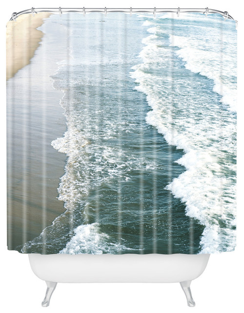 Deny Designs Bree Madden Shore Waves Shower Curtain, Standard 69"x72