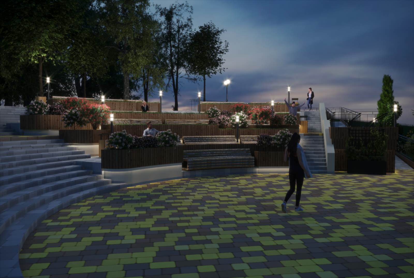 Спуск к р. Цна из Парка культуры и отдыха в г. Тамбов