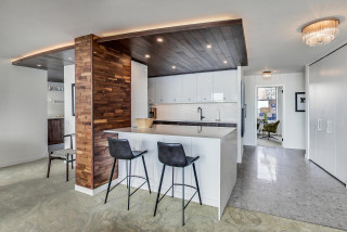 Removing the Wall Opens the Kitchen to the Living Room - Midcentury ...