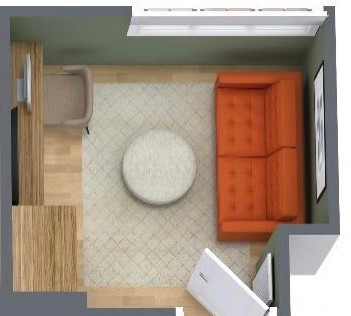 St Albans Home Office -Snug - 3D plan
