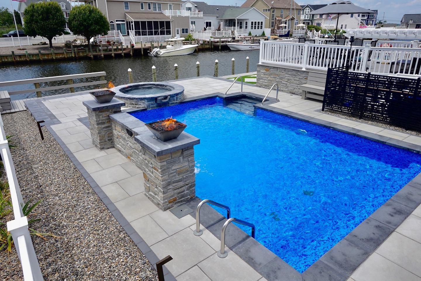 Inground Liner Pools & Paver Pool Patio