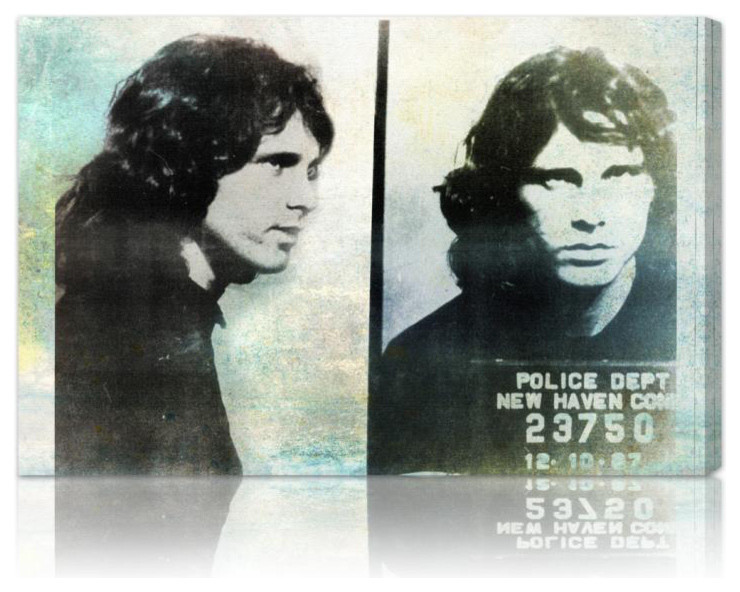 The Oliver Gal Artist Co. 'Jim Morrison Mugshot' Fine Art Canvas