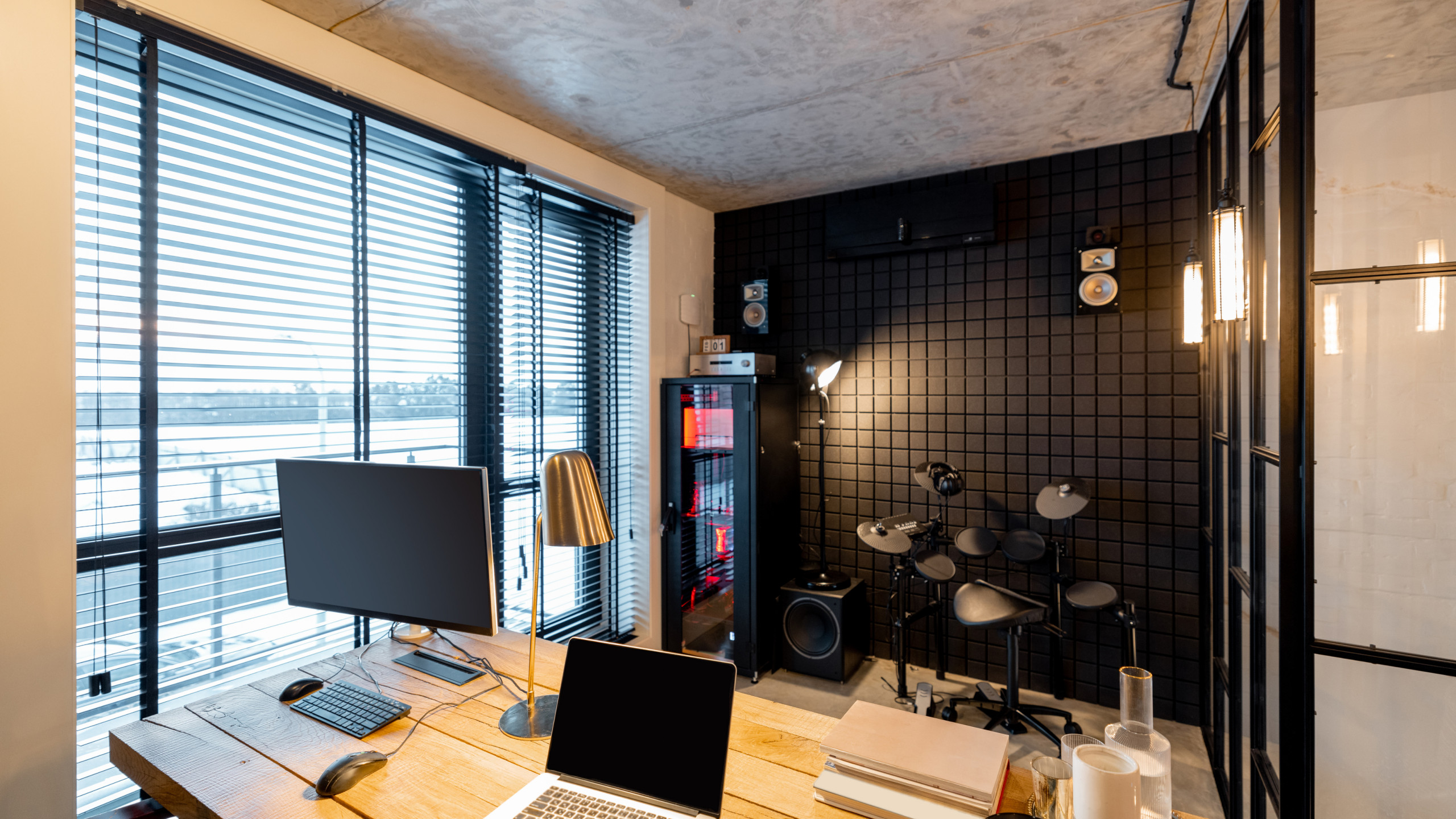Industrial Chic Home Office with Raw Materials in Epsom