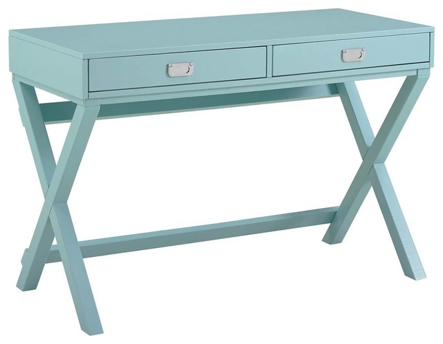 Writing Desk In Blue Contemporary Desks And Hutches By