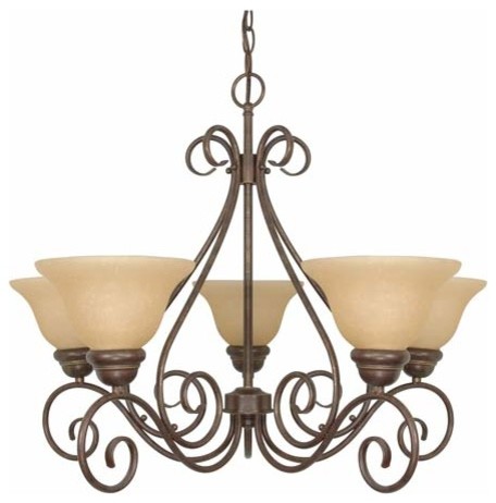 Castillo Sonoma Bronze Five-Light Chandelier