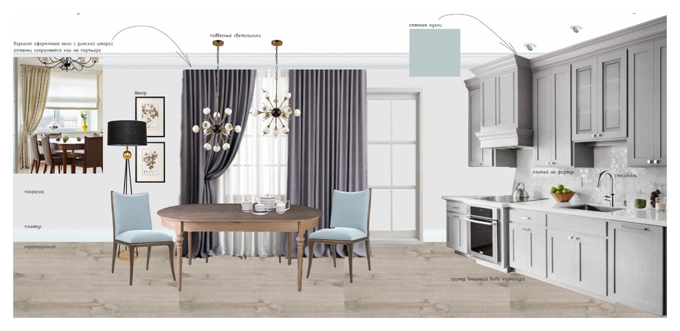 Кухня и столовая зона