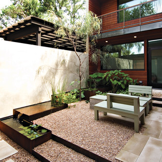 Stunning orangery with roof lantern, joinery and fascia in ... Courtyard - Contemporary - Garden - Austin - by Jobe ...