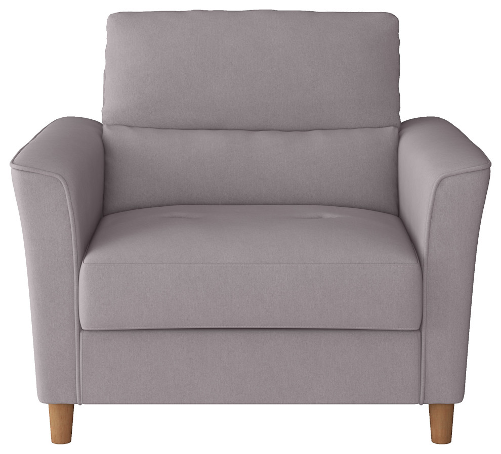 CorLiving Georgia Light Gray Fabric Accent Chair And A Half