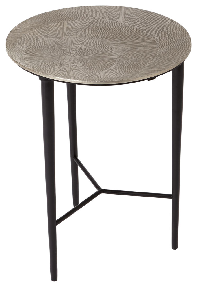Circle Etched Accent Table Midcentury Side Tables And End By Global Views Studio A Houzz Circle Etched Accent Table Midcentury, Concentric Circles Coffee Tables