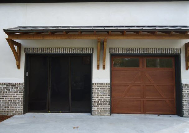 Garage Door Screen / Steel Carriage House Garage Door
