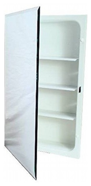 Recessed Plastic Medicine Cabinet White 16 X20 Contemporary