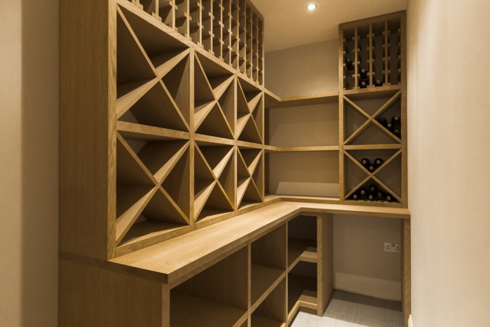 Inspiration for a contemporary wine cellar in London.