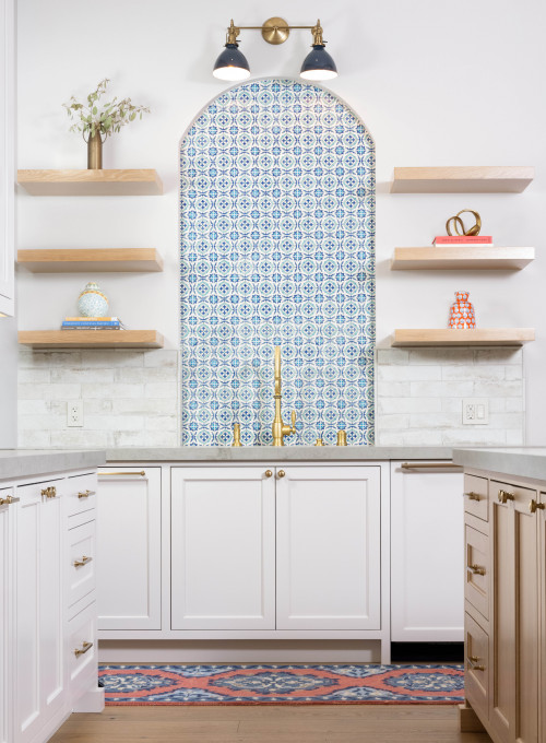 Moroccan Tile Backsplash Vibrant Colors Complex Patterns Backsplash   Mediterranean Kitchen 