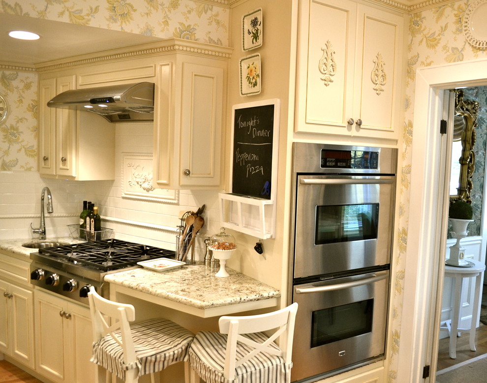 Tiny French Country Kitchen Traditional Sacramento