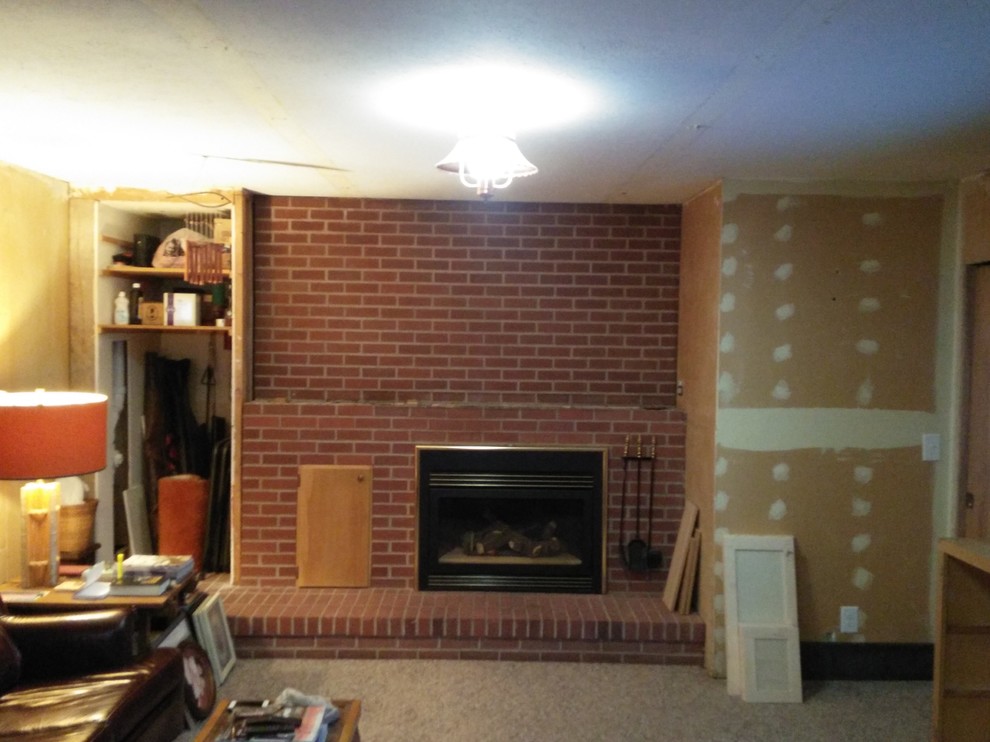 What should I do with this asymmetrical fireplace?
