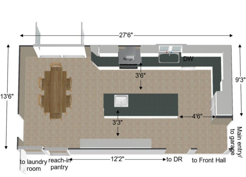 How do you choose your island size? And prep sink location?