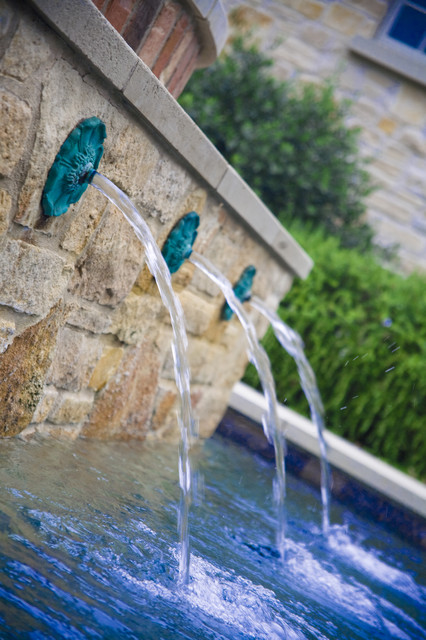 Bronze pool fountain - Traditional - Pool - Austin - by ...