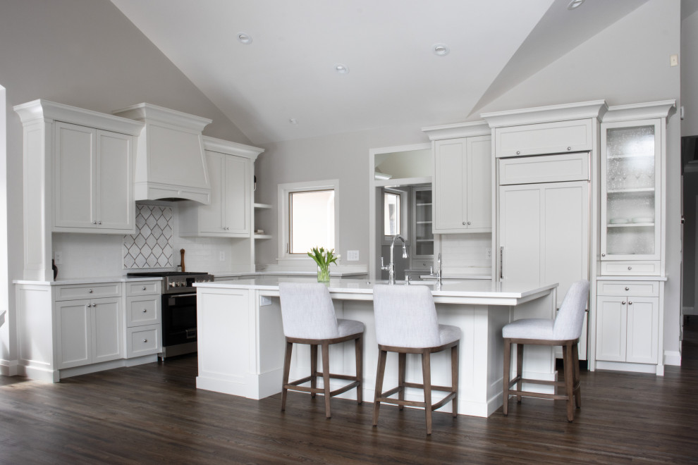 Inspiration for a transitional home design remodel in Calgary
