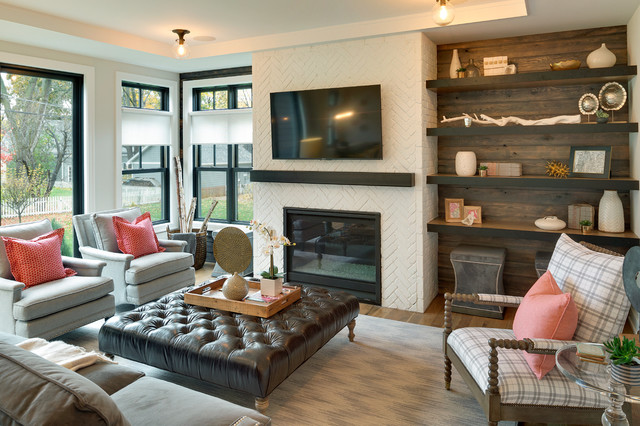 Elegant Eclectic transitional-living-room