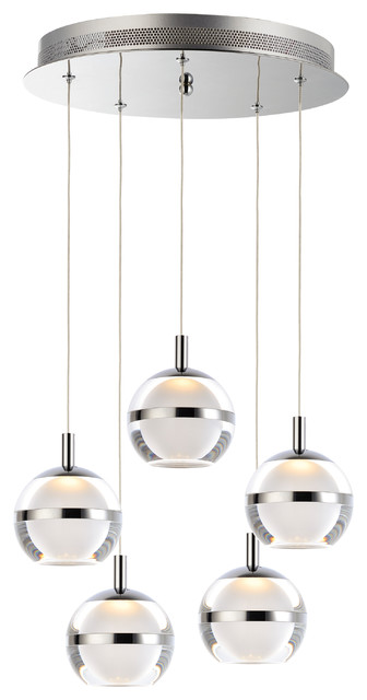 Swank LED 5-Light Pendant 