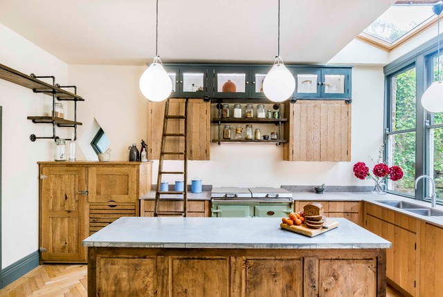 Rustic industrial style Kitchen montagne-cuisine
