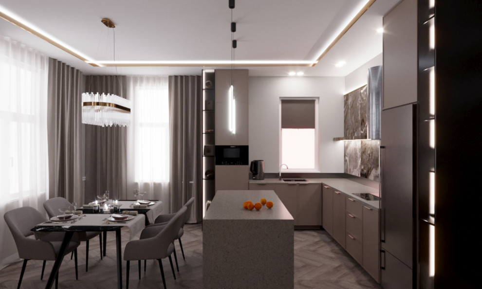 Дизайн гостиной в стиле "Современная классика"