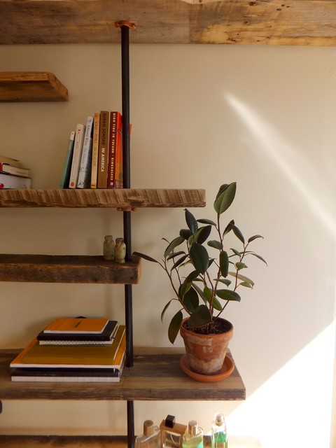 Adjustable Rustic Modern Shelving Unit of Reclaimed Wood - Rustic ...