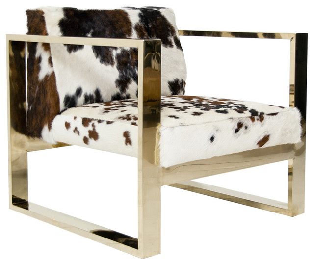 cowhide accent chair