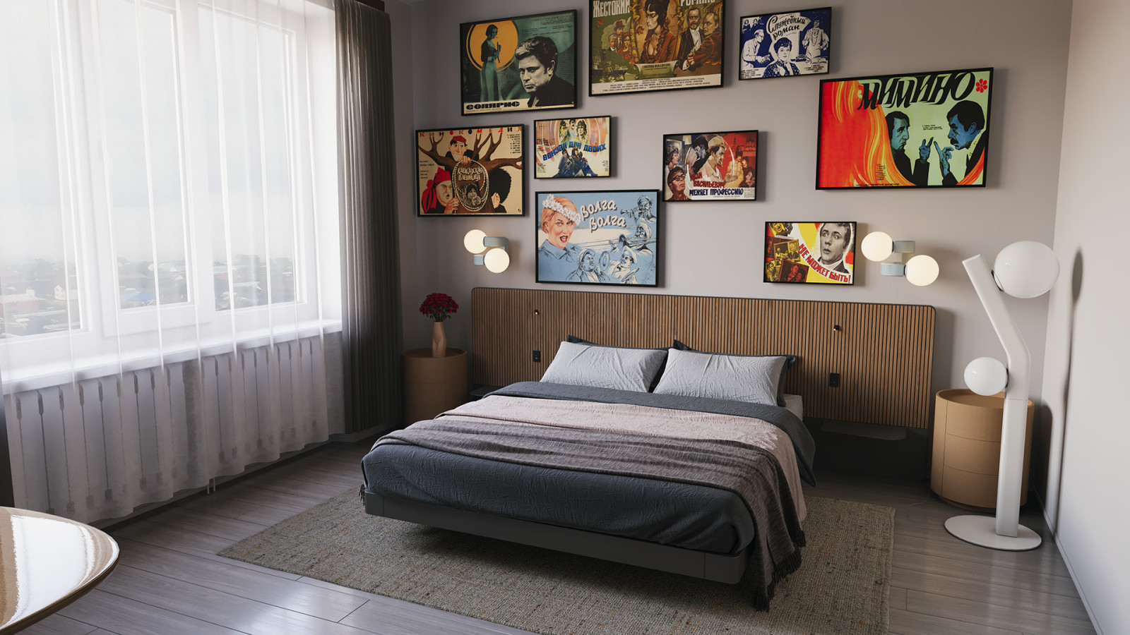 Визуализация спальной комнаты