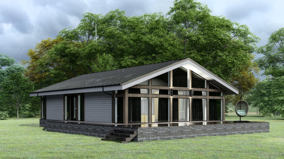 Фахверковый дом с панорамными окнами