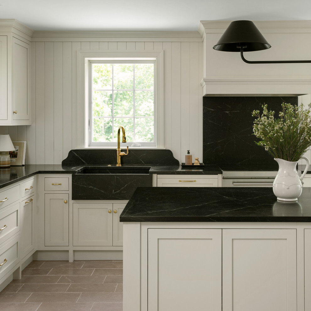 Home design - large transitional home design idea in Baltimore