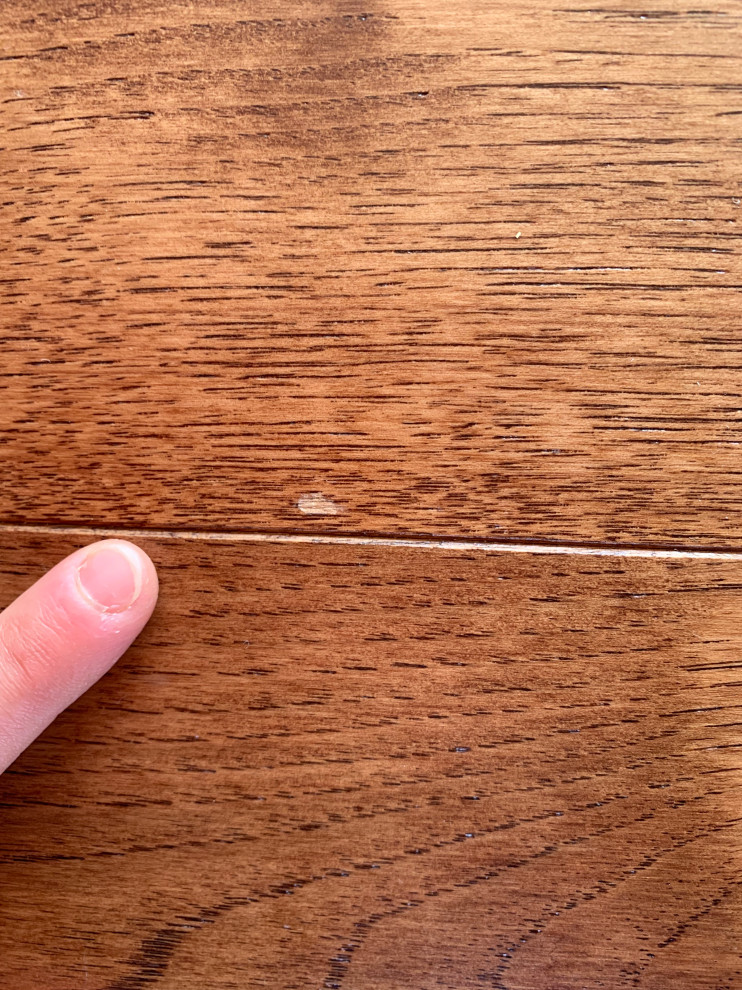 Prefinished hardwood floors finish chipping off?
