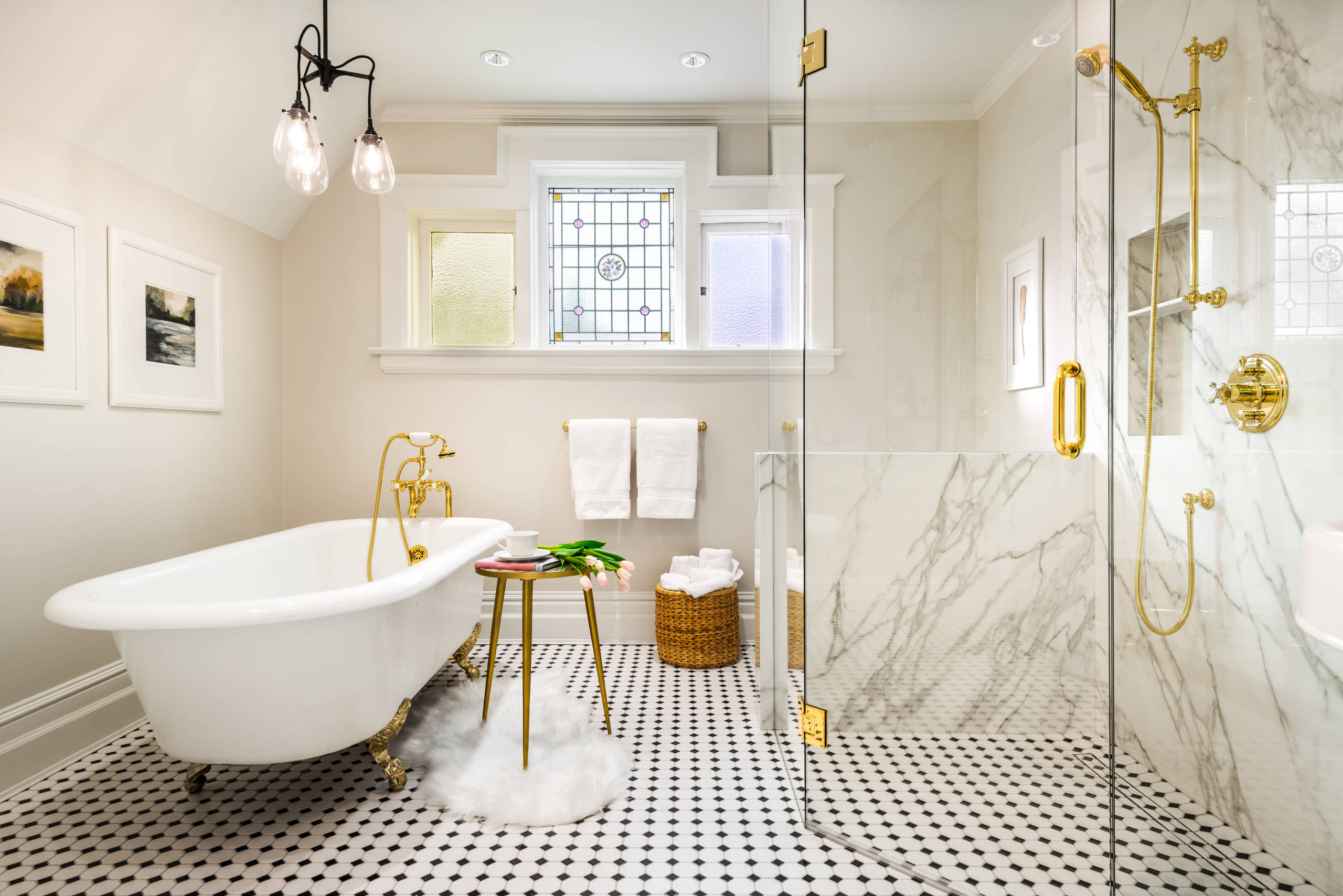 White And Gold Bathroom Ideas Houzz