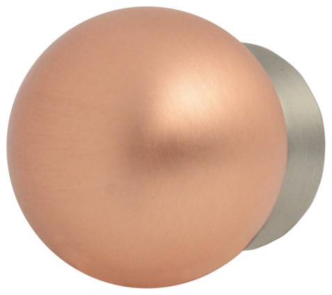 Virgil Knob, Satin Nickel, Copper, Set of 10
