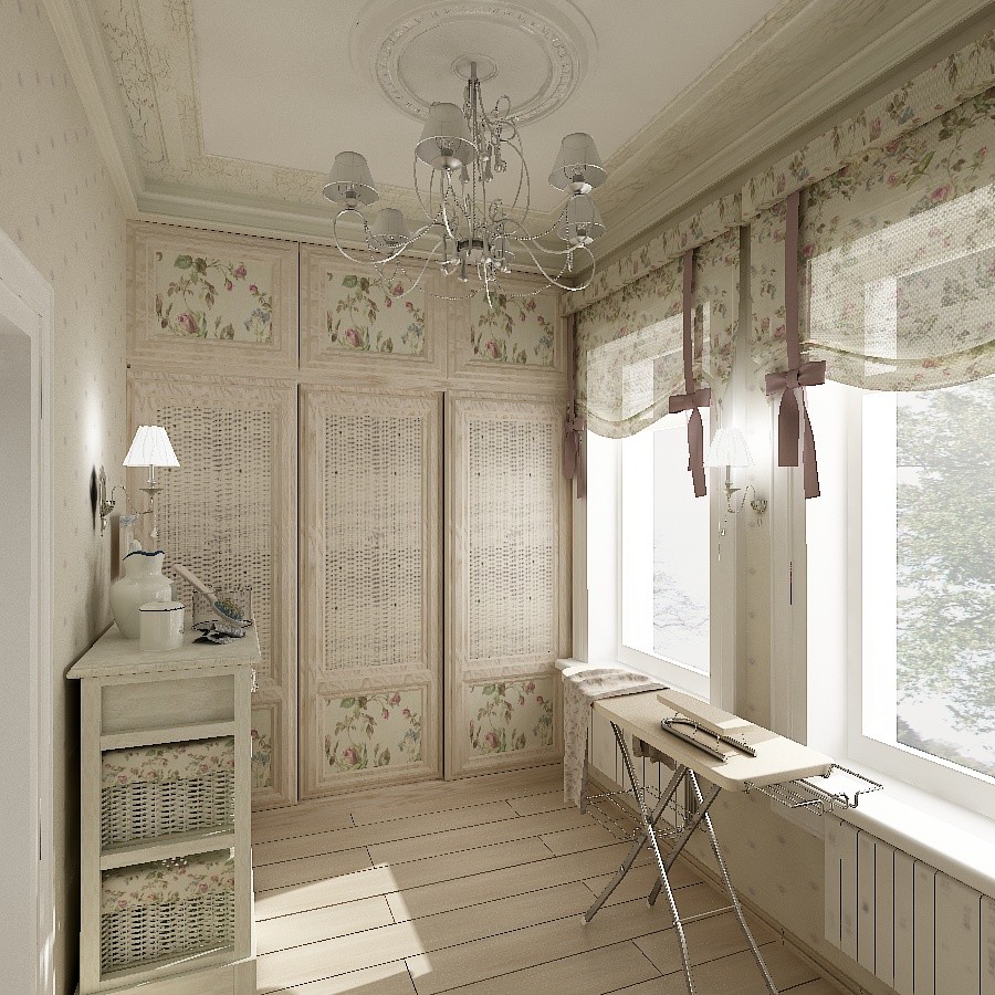 Дизайн-проект постирочной в стиле "Шале"