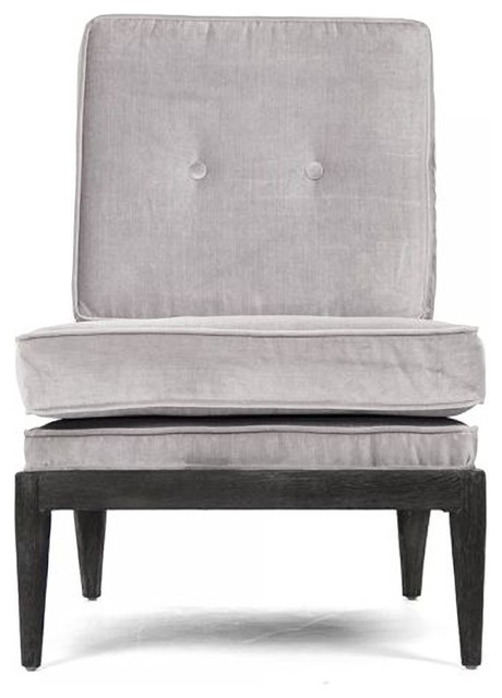Lounge Chair LORAIN Linen Viscose Oak Polyester Poly Rayon